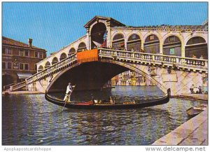 Italy Venezia Rialto Bridge and Gondola