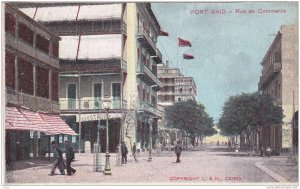 Rue De Commerce, Port Said, Restaurant, Port Said, Egypt, Africa, 1900-1910s