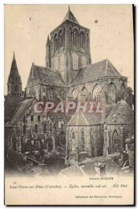 Old Postcard Saint Pierre Sur Dives Church South East Ensemble Stamp Caen Le ...