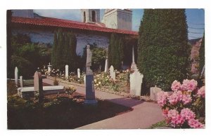 CA San Francisco Mission Dolores Graveyard Spanish Church Cemetery 1963 Postcard