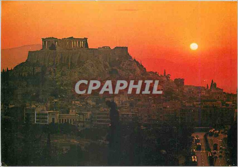 Postcard Modern Athens Acropolis