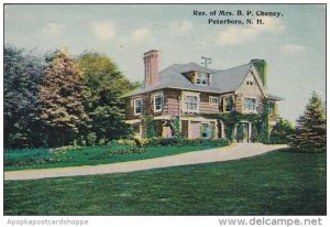 New Hampshire Peterboro Res Of Mrs B P Cheney