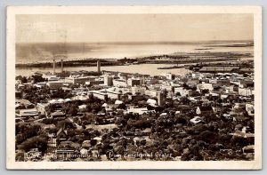 Hawaii RPPC City of Honolulu Taken From Punchbowl Crater Photo Postcard Y27
