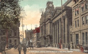 ST. JAMES STREET BANK & POST OFFICE MONTREAL CANADA POSTCARD (c. 1910)