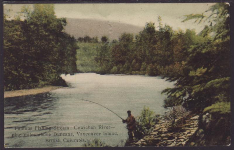 Fishing Stream,Cowichan River,Vancouver,BC,Canada Postcard