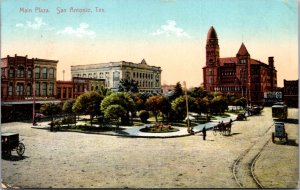 Postcard Main Plaza in San Antonio, Texas