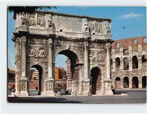 Postcard Arc of Costantine, Rome, Italy