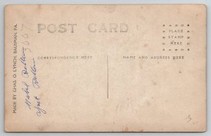 RPPC Bausman PA Two Young Men With Bandanas Pretty Mabel Camp Scene Postcard U23