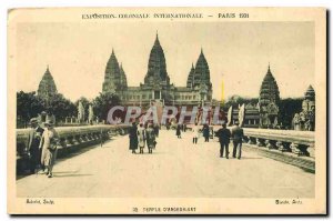 Old Postcard Exposition Coloniale Internationale Paris Angkor Wat