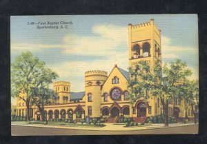 SPARTANSBURG SOUTH CAROLINA FIRST BAPTIST CHURCH VINTAGE POSTCARD