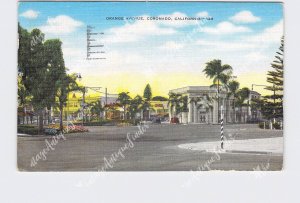 PPC POSTCARD CALIFORNIA CORONADO ORANGE AVE BUSINESS STREET VIEW 