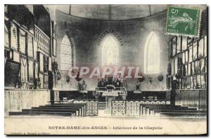 Old Postcard Our Lady of the Angels Chapel Interior