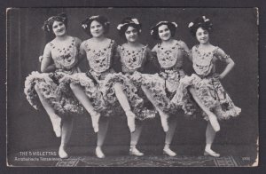 Vintage postcard Germany Circus The 5 Violettas Acrobatic Dancers