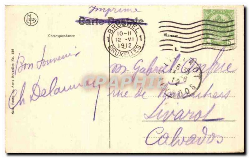 Old Postcard Brussels Eglise Ste Gudule