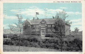 J77/ Kentland Indiana Postcard c1930s A.J. Kent High School  354