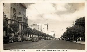 RPPC Postcard Northwest Terrace Street Scene Adelaide S.A. Australia Rose Series