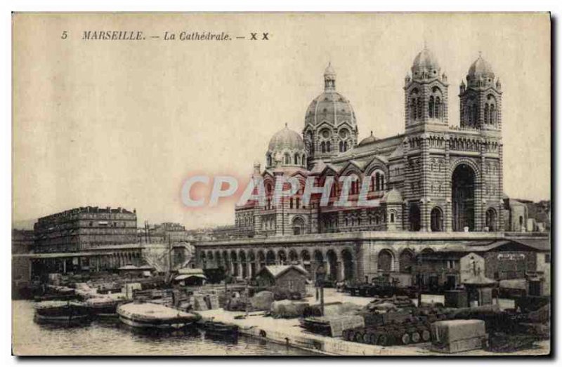 Postcard Old Marseille La Cathedrale