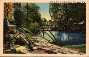 Wisconsin Sheboygan Beauty Spot In Vollrath Park 1947 Curteich