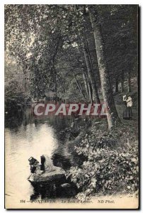 Old Postcard Pont Aven Le Bois d'Amour
