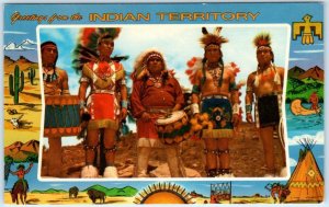 Greetings from INDIAN TERRITORY  Gallup, New Mexico NM   DANCE TEAM  Postcard