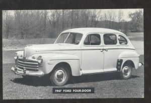 1947 FORD FOUR DOOT VINTAGE CAR DEALER ADVERTISING POSTCARD