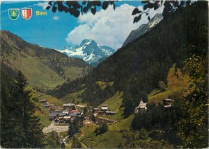 Switzerland Postcard Binn Wallis mit Ofenhorn crest