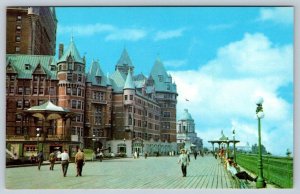 Promenade, Dufferin Terrace, Chateau Frontenac, Quebec City, Vintage Postcard #1