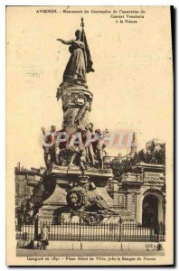 Postcard Old Avignon Centennial Monument of the annexation of the Comtat to F...