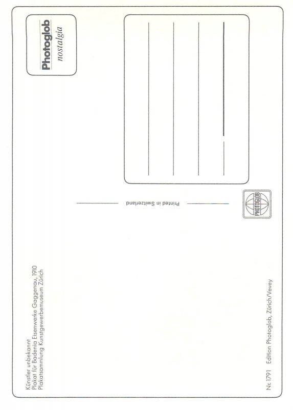 Badenia bicycle advertising poster modern postcard