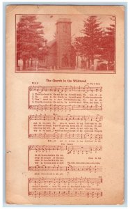 1904 The Church In The Wildwood Building Tower Song Notes Nashua Iowa Postcard