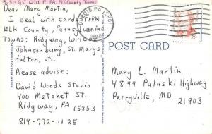 Ridgway Pennsylvania Main Street Scene Business Section Antique Postcard K71411