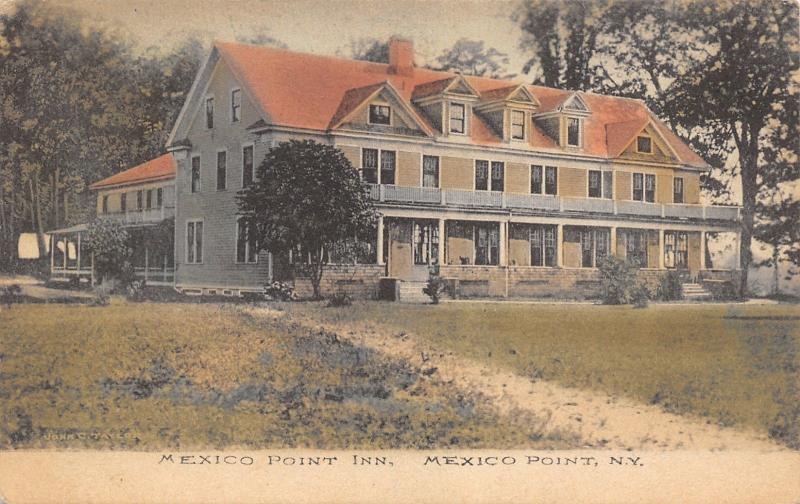 Mexico Point New YorkAlbertype HandcoloredPath to InnTriangle Dormersc1910