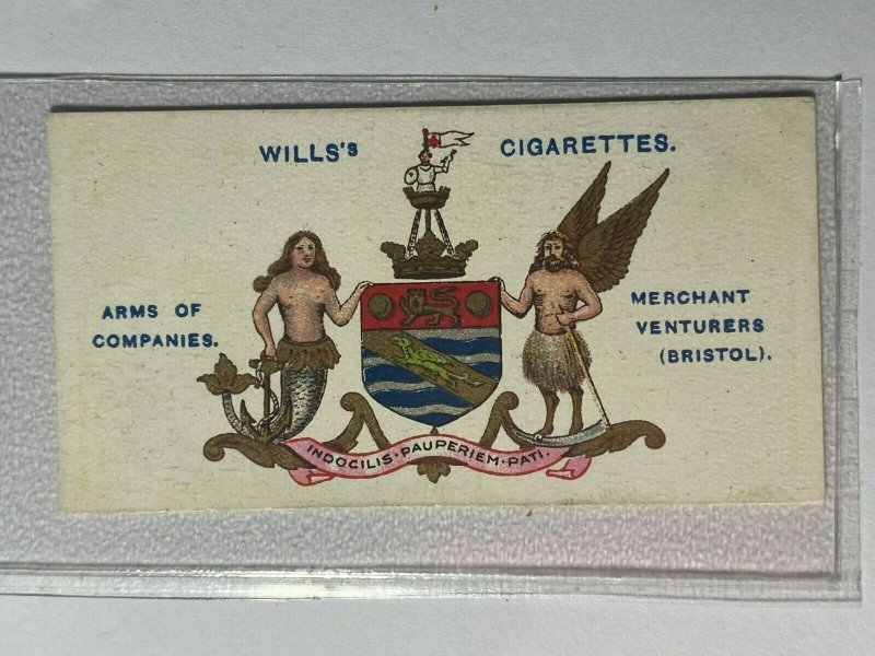 CIGARETTE CARD - WILLS COMPANY ARMS #34 MERCHANT VENTURERS BRISTOL    (UU240)