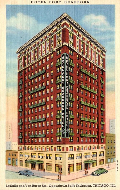 Illinois Chicago Hotel Fort Dearborn Curteich