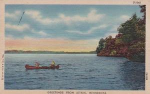 Minnesota Greetings From Aitkin 1950 Curteich