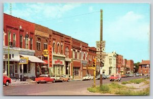Dodge City Kansas~Front St~Pioneer Frontier~Signs~Cafe~Bills Tavern~1950s PC