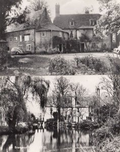 Brampton Huntingdon Moored Boats Mill House Vintage Real Photo 2x Postcard s