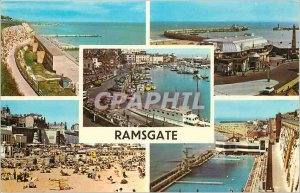 Postcard Modern Ramsgate West Cliff Pavilion Royal Victoria Inner Harbor East...
