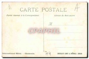 Old Postcard International Hotel Chamonix