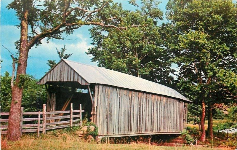 Hamden Ohio~Bay Covered Bridge #5 On Tinker Road~1960s Postcard