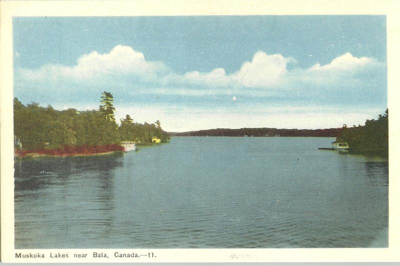 MUSKOKA LAKES NEAR BALA CANADA WATERS EDGE Postcard 