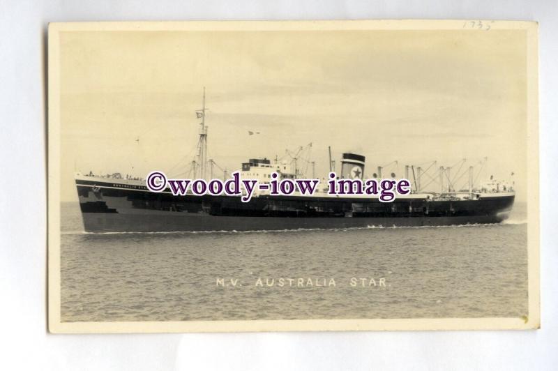 pf0237 - Blue Star Line Cargo Ship - Australia Star , built 1935 - postcard