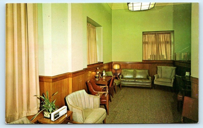 HAVERHILL NATIONAL BANK, Massachusetts MA ~ Lobby Interior c1950s-60s Postcard