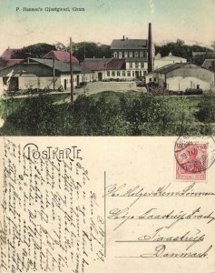 denmark, GRAM GRAMBY, P. Hansen's Gjastgiveri, Guesthouse (1909) Postcard