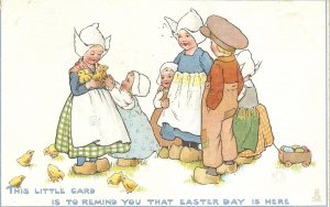  Dutch children with chicks  Tuck Dutch Easter Ser. PC # 759