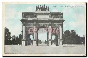 Old Postcard Paris Arc de Triomphe Tuileries