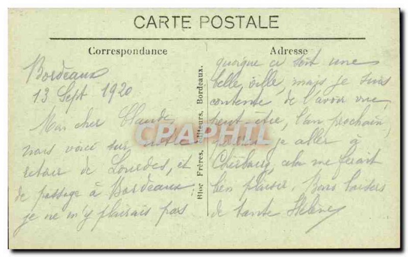 Bordeaux - Rade - View the Bastide - barrel - Old Postcard