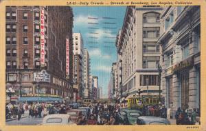 Daily Crowds - Seventh at Broadway Los Angeles California United States 1946