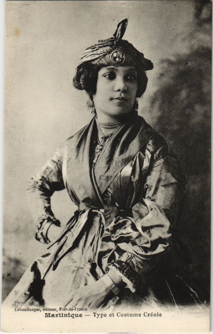 Martinique, F.W.I., Native Creole Type Girl, Costumes, Jewelry (1910s)