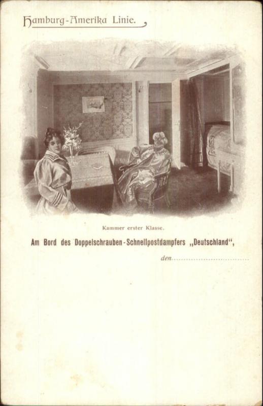 Hamburg-Amerika Hamburg Amerika Line Steamship Deutschland 1890s PC #1